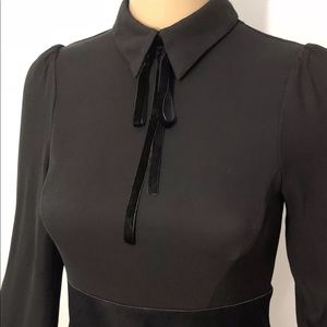 Zara Black Neck Tie Dress